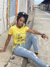 Load image into Gallery viewer, yellow combed ring spun cotton fine jersey t-shirt