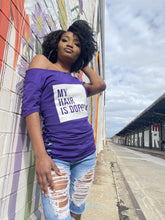 Load image into Gallery viewer, purple combed ring spun cotton fine jersey t-shirt